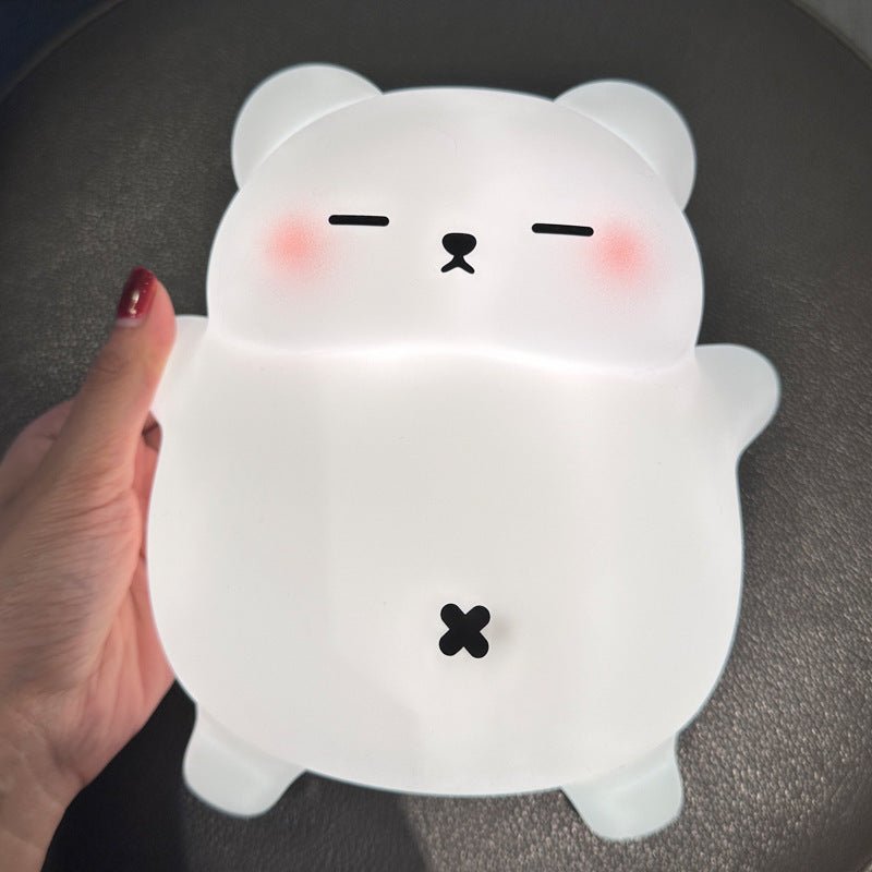 Cute Bear Night Lamp Creative Birthday Gift for Girls Bedroom Bedside Sleep Light