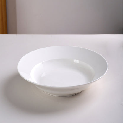 Set of 6 – 9.5″ White Ceramic Dinner/Soup Plates