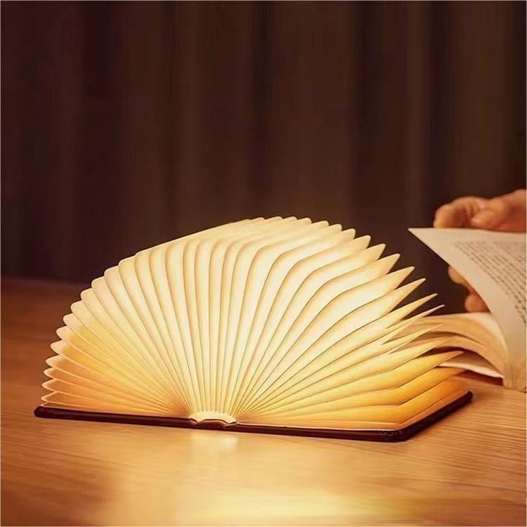 Creative Folding Book Night Light, Portable Rechargeable LED Lamp with Eye Protection Design