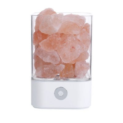USB Crystal Himalayan Salt Lamp: 5 Color Changing Mood Light