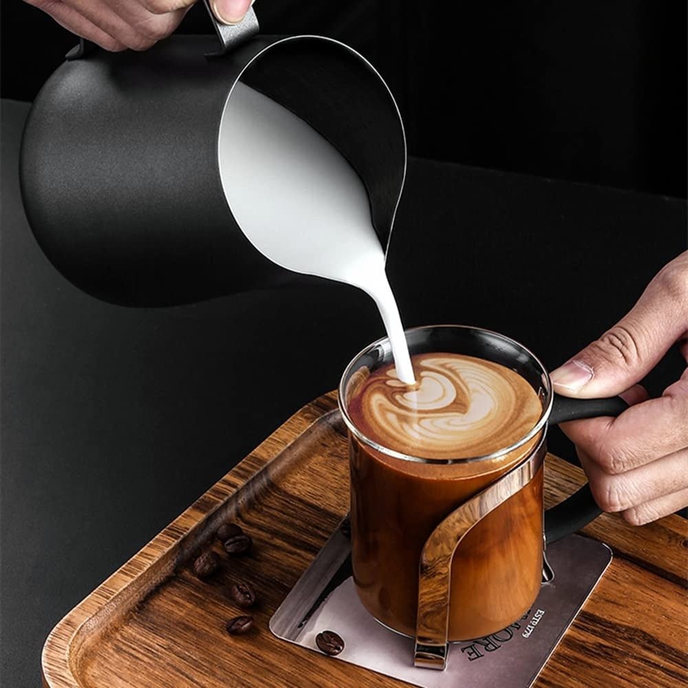 350ml Stainless Steel Milk Frothing Pitcher – Matte Finish Barista Jug