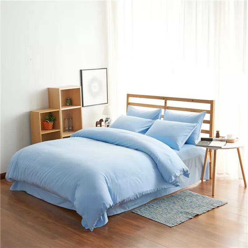 4-Piece Bedding Set – Modern Simple Polyester Fiber Quilt Cover, Sheet & Pillowcases (Reactive Dyed, Twill Weave)