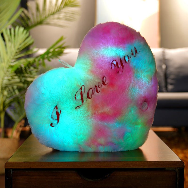 Cute Luminous Pillow – Colorful LED Light-Up Plush Cushion for Bedroom & Living Room