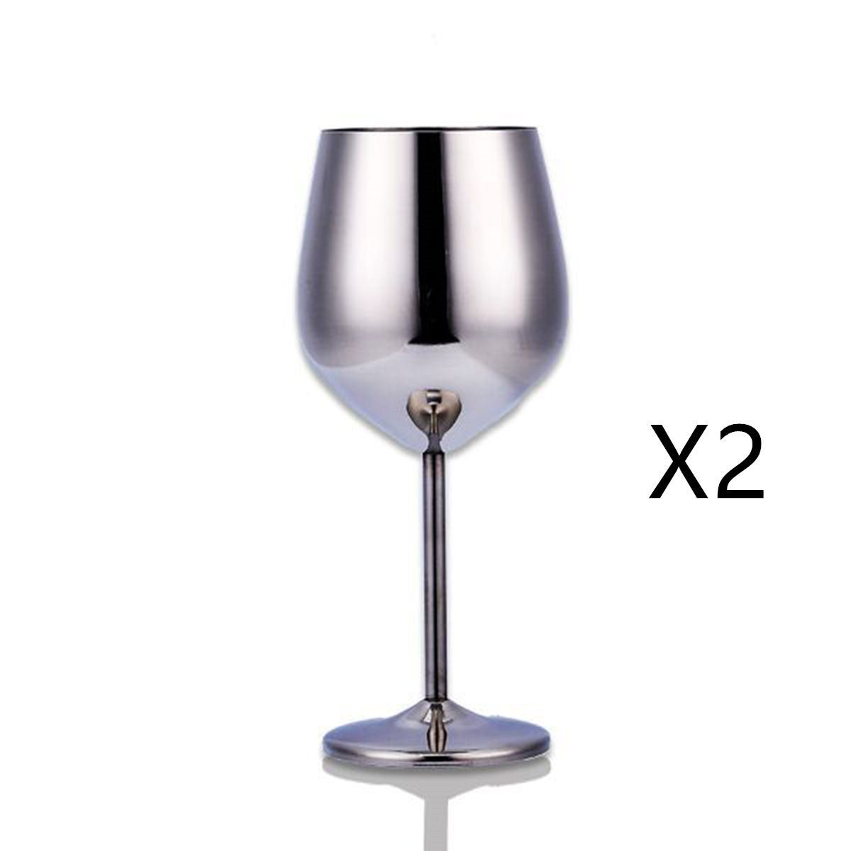 Stainless Steel Wine Glass – Modern Stemware Goblet for Red & White Wine