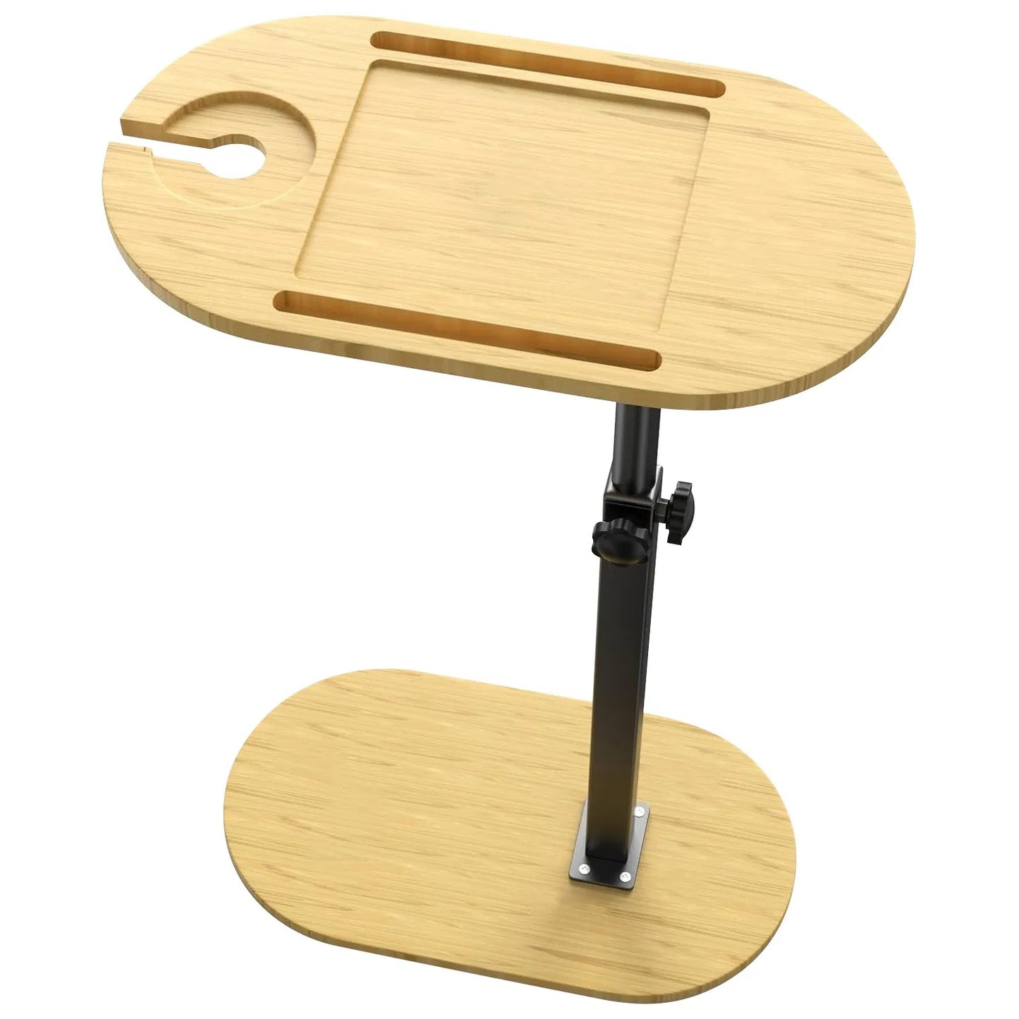 Freestanding Bamboo Bathtub Tray Table – Adjustable Bath Caddy for Spa & Bathroom Organization