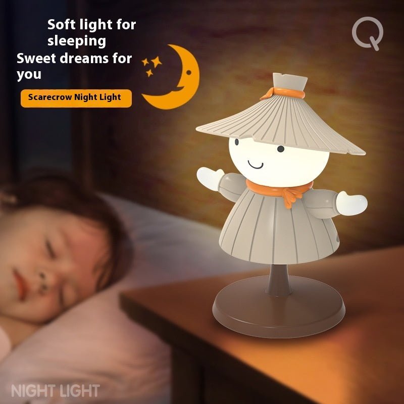 Rechargeable Cartoon Night Light, Dimmable Bedside Lamp for Kids Bedroom & Reading