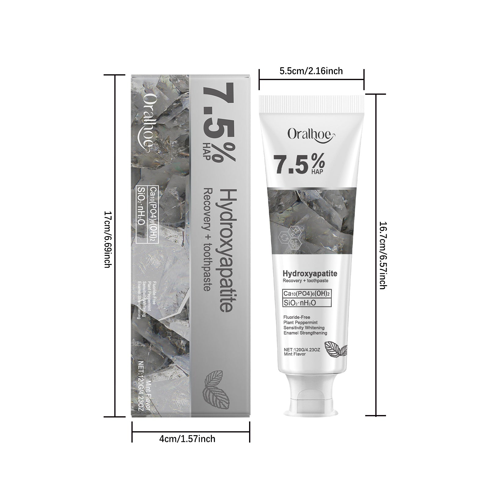 Hydroxyapatite Brightening Toothpaste - Stain Removal & Enamel Strengthening - DonoHome