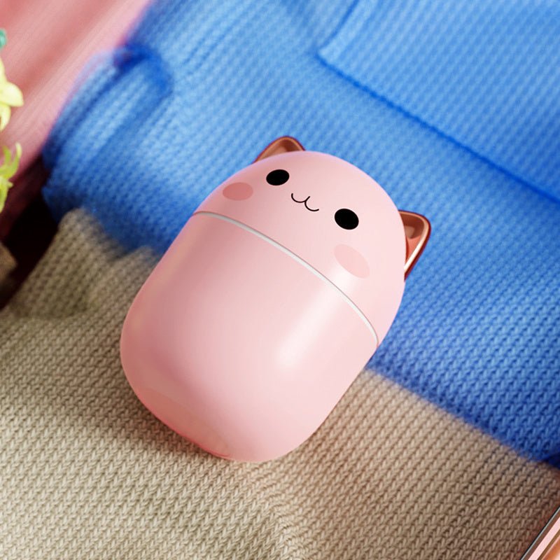 Cute Cat USB Air Humidifier & Aroma Diffuser with LED Light for Home & Car