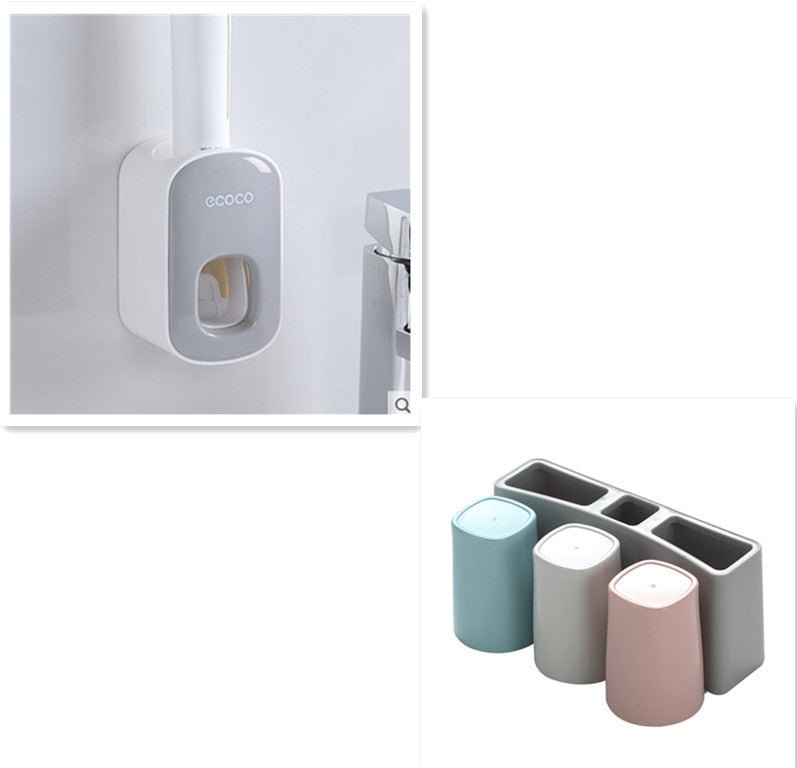 Automatic Wall-Mounted Toothpaste Dispenser & Holder, Bathroom Organizer