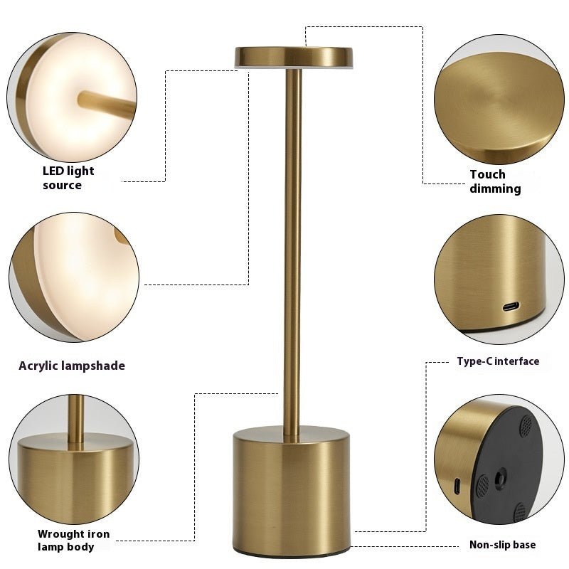 Modern LED Rechargeable Bedside & Dining Table Night Lamp