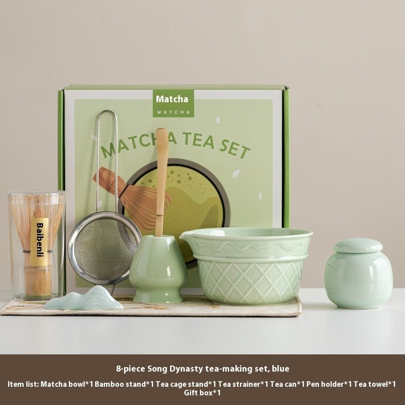 Premium Matcha Tea Ceremony Set with Ice Cream-Shaped Bowl
