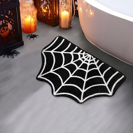 Spider Web Halloween Doormat - Non-Slip Entry Rug for Indoor/Outdoor Décor - DonoHome