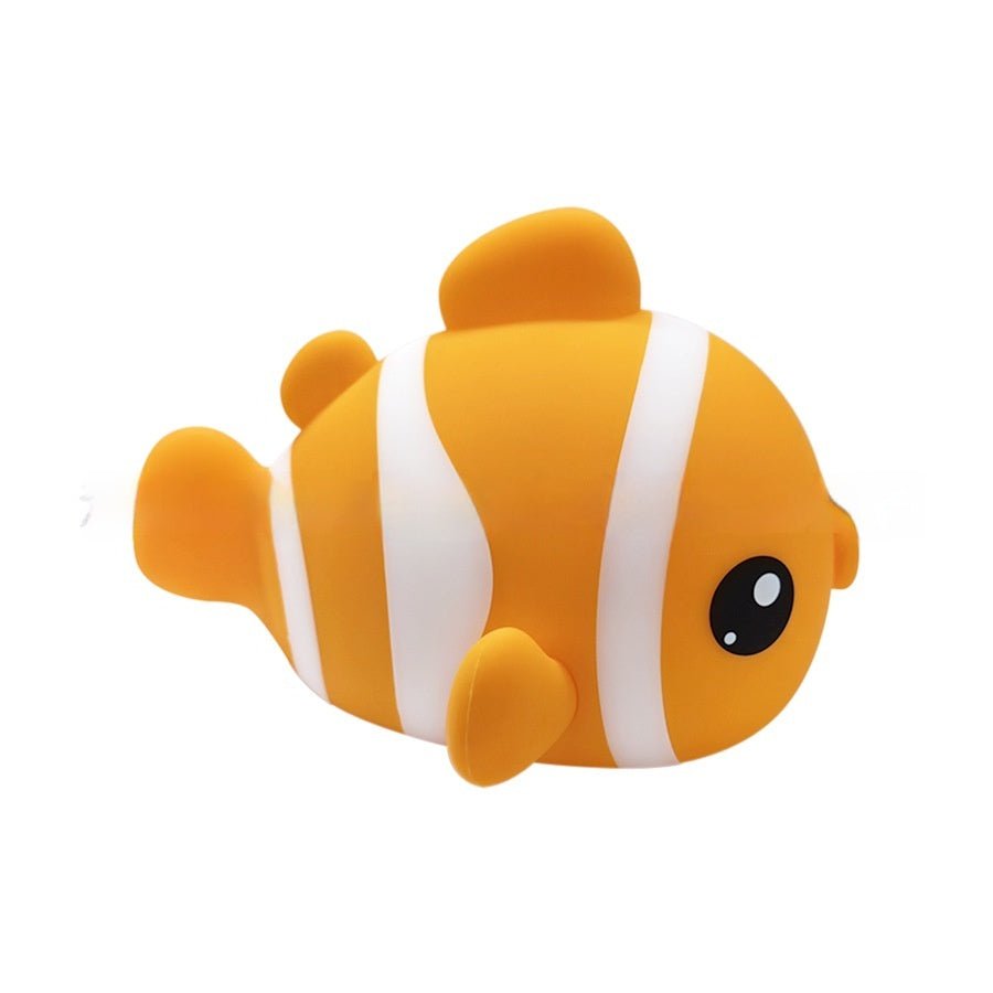 Adorable Clownfish Silicone Night Light, Rechargeable Bedside Lamp for Kids & Baby Nursery