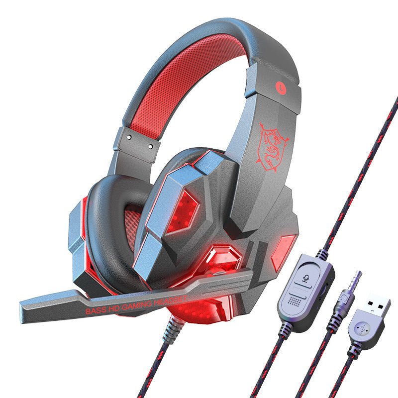 Wired Gaming Headset with Mic, E-Sports Style Headphones for PC & Laptop