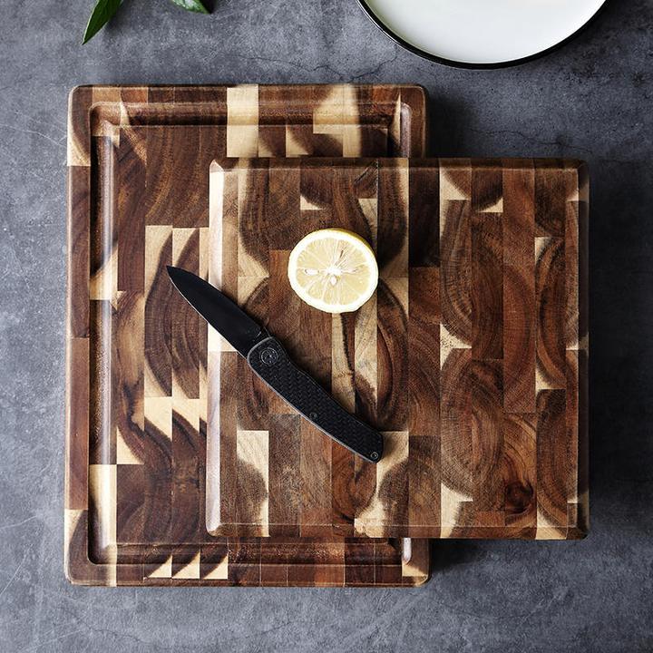 Solid Wood Parquet Cutting Board – Thick Kitchen Chopping Block for Household Cooking