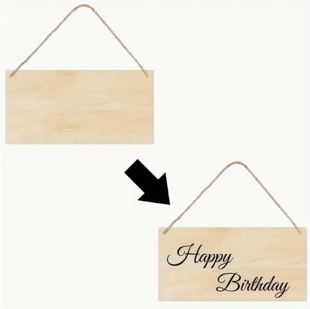 20Pcs DIY Wood Hanging Signs w/ Rope for Craft & Decor, Unfinished Poplar Plaques - DonoHome