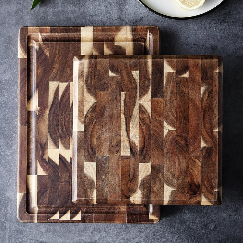 Solid Wood Parquet Cutting Board – Thick Kitchen Chopping Block for Household Cooking