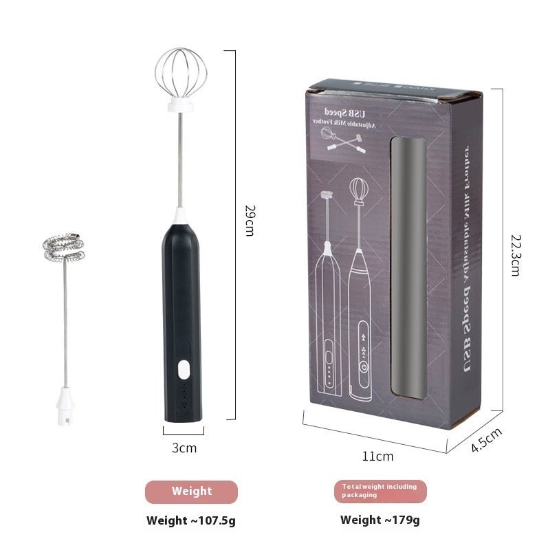 Handheld Electric Milk Frother – USB Rechargeable Coffee Whisk & Baking Mixer - DonoHome