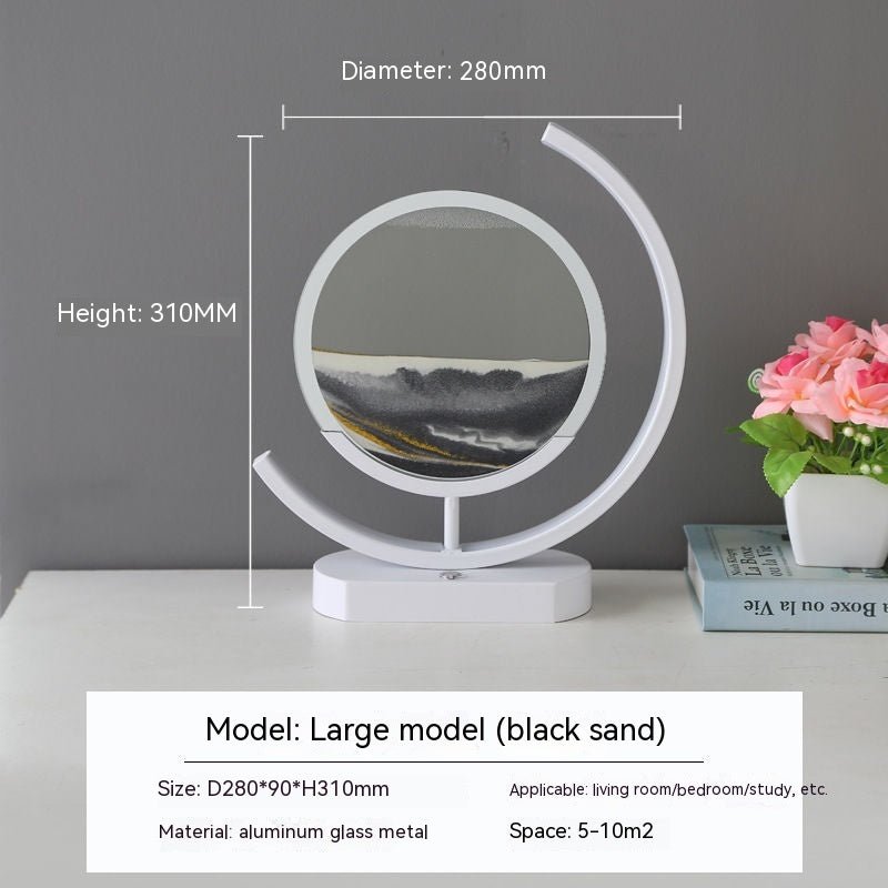 3D Moving Sand Art LED Lamp, Dimmable Quicksand Painting Light for Decor