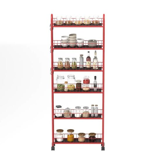 6-Tier Slim Rolling Cart with Wheels – Kitchen, Bathroom & Laundry Slide-Out Storage Tower Rack