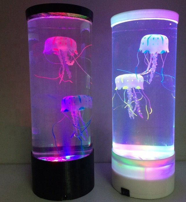 LED Jellyfish Aquarium Mood Lamp, USB-Powered Decorative Night Light