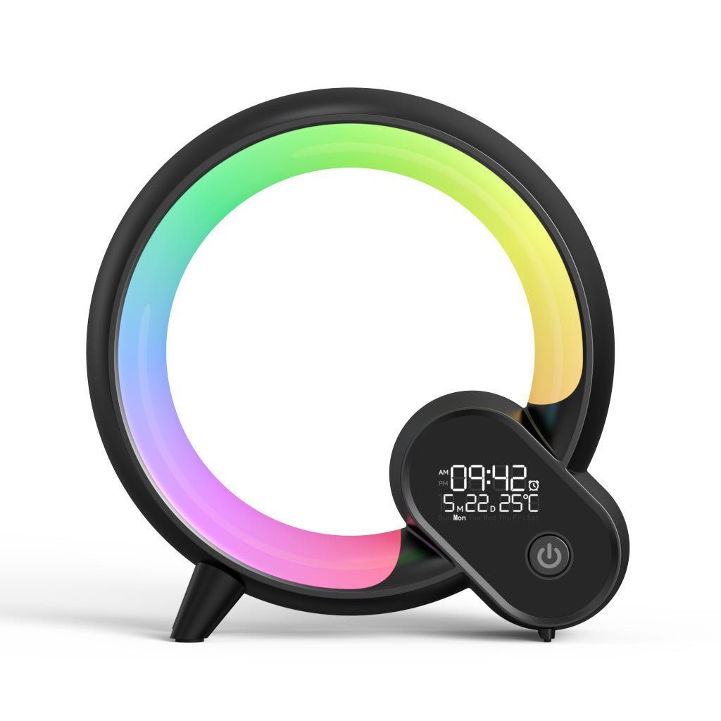 Smart Wake-Up Light Alarm Clock, Q-Shaped with Bluetooth Speaker & App Control