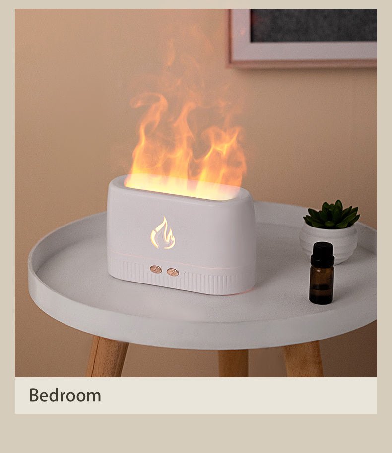 Ultra-Quiet Flame Effect Aroma Diffuser with Humidifier for Home and Office