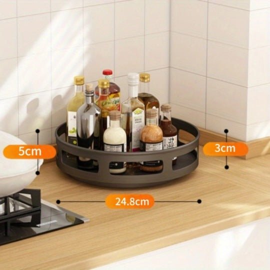 Two-Tier Rotating Kitchen and Dining Spice Rack for Countertop and Cabinet Organization