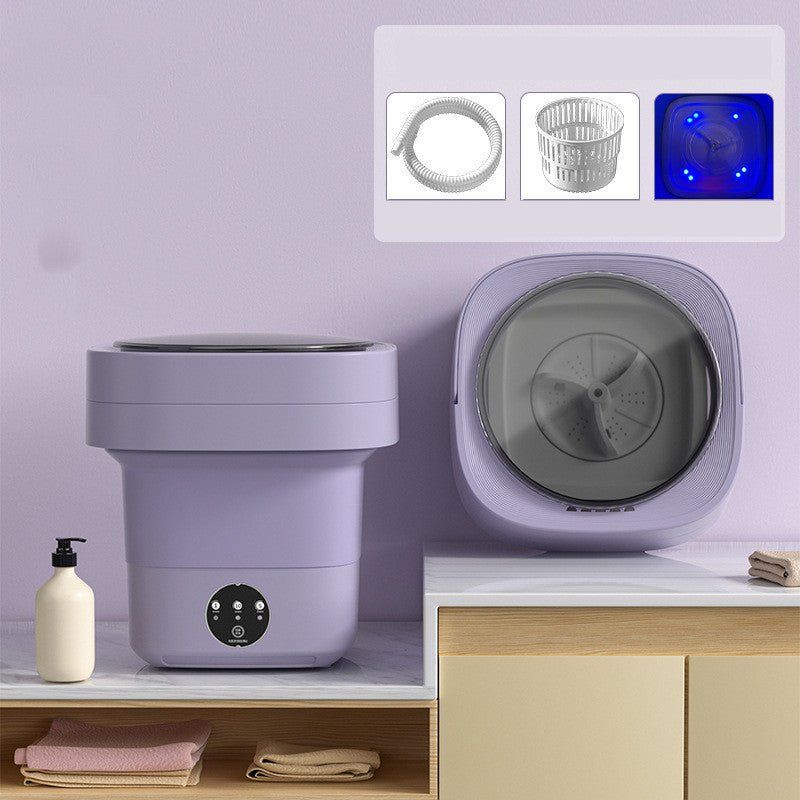 Mini Foldable Portable Washing Machine with Spin Dryer, for Small Items & Laundry