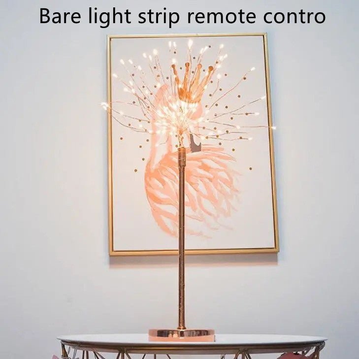 Decorative Feather Desk Lamp with Remote Control, USB & Battery Powered for Bedroom