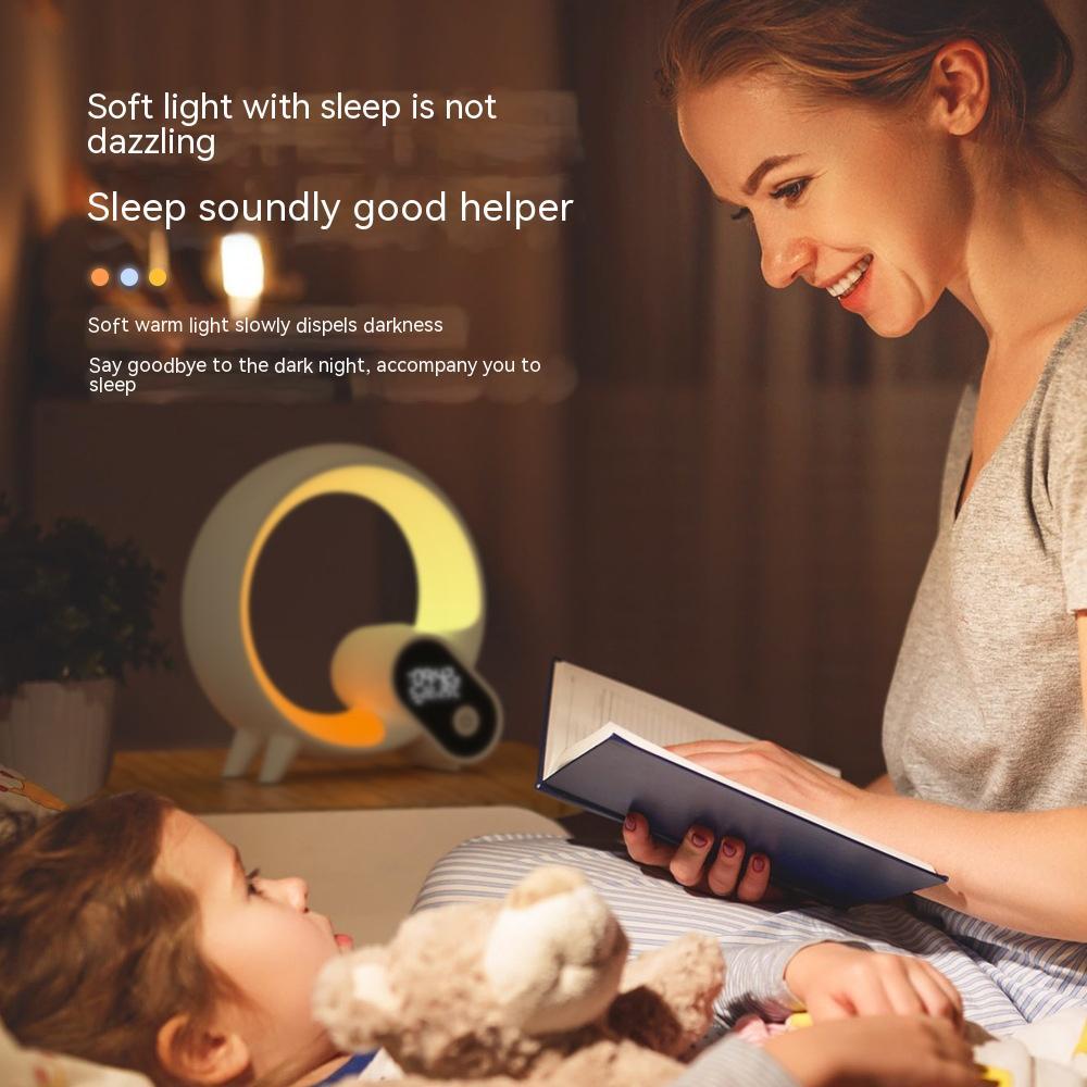 Smart Wake-Up Light Alarm Clock, Q-Shaped with Bluetooth Speaker & App Control
