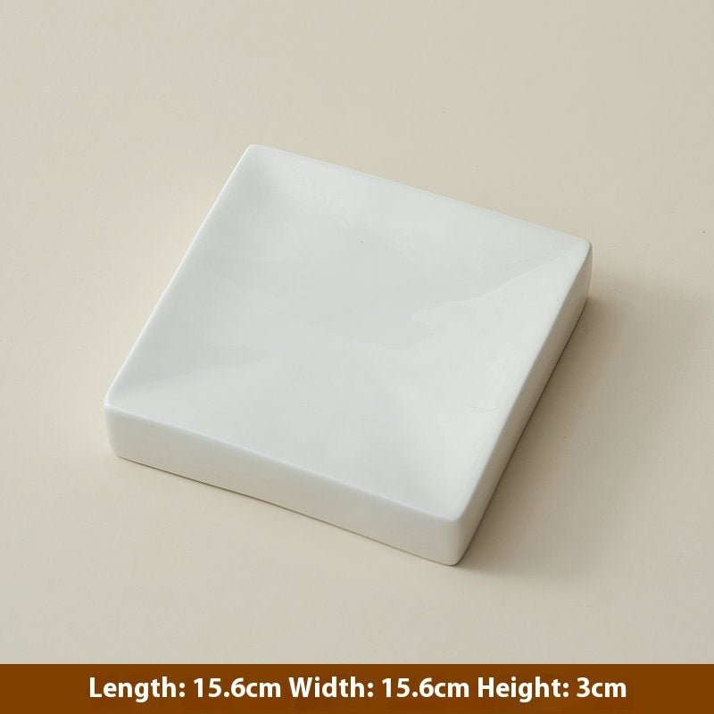 Modern Square Ceramic Plate – Hotel Style Tableware for Cold Dishes & Appetizers