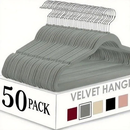 Velvet Hangers 50 Pack – Non-Slip Space Saving Clothes Hangers