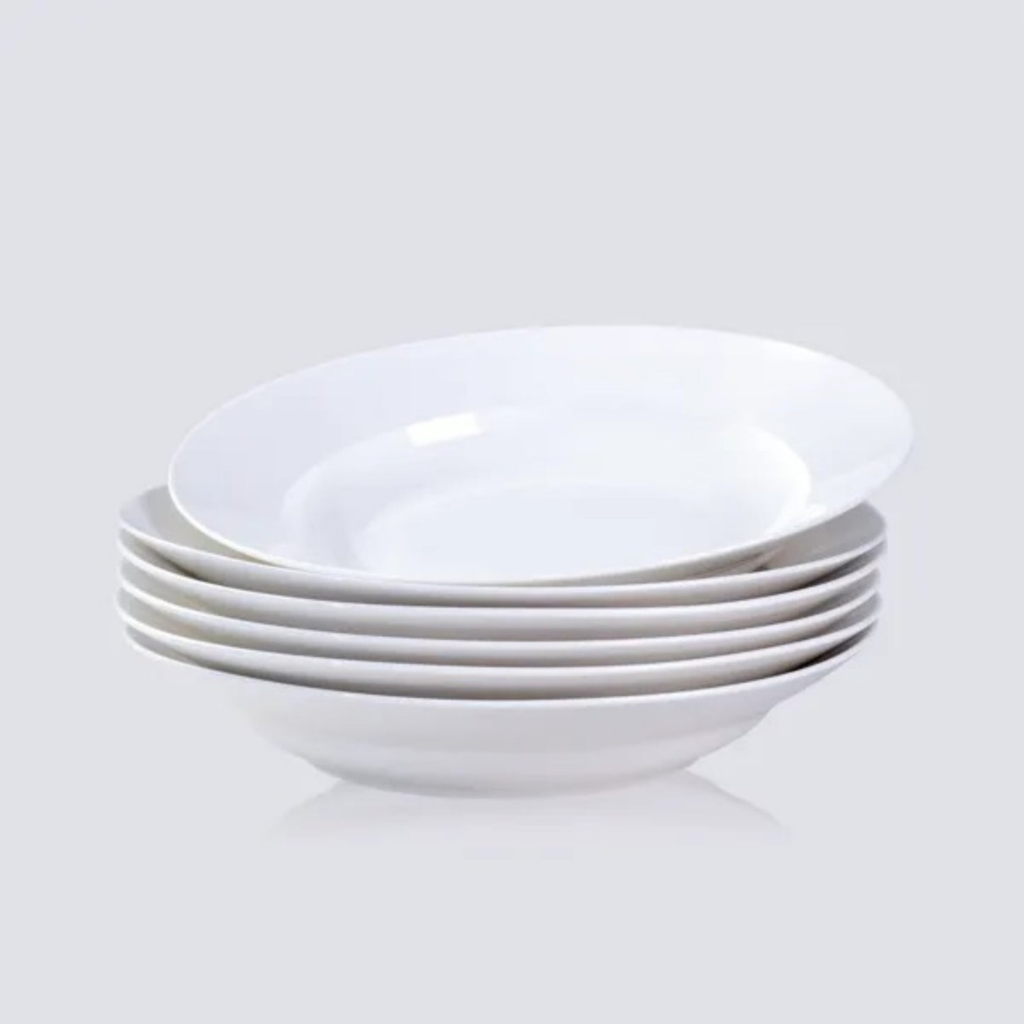 White Dinner Plates – Set of 6 Classic Round Tableware