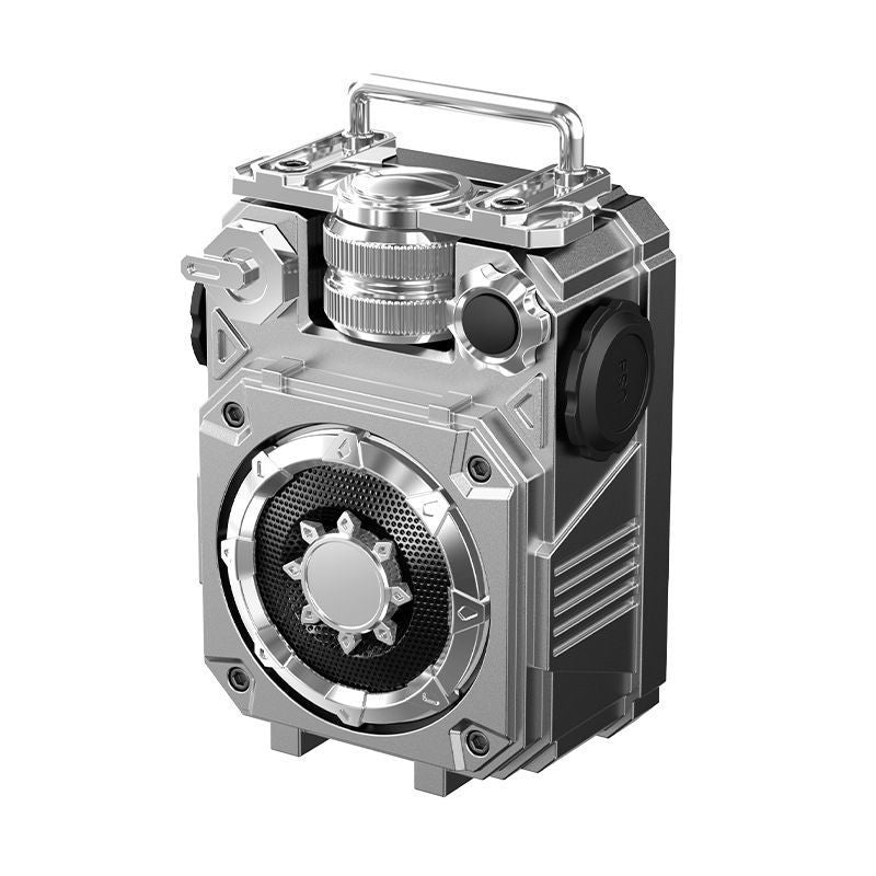 Portable Bluetooth Speaker with Futuristic Mechanical Design, USB Charging