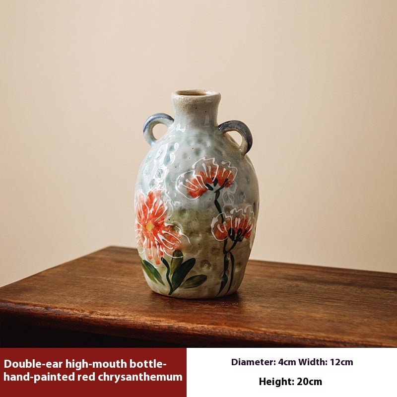 Hand-Painted Chinese Ceramic Vases for Home Decor and Flower Arrangement