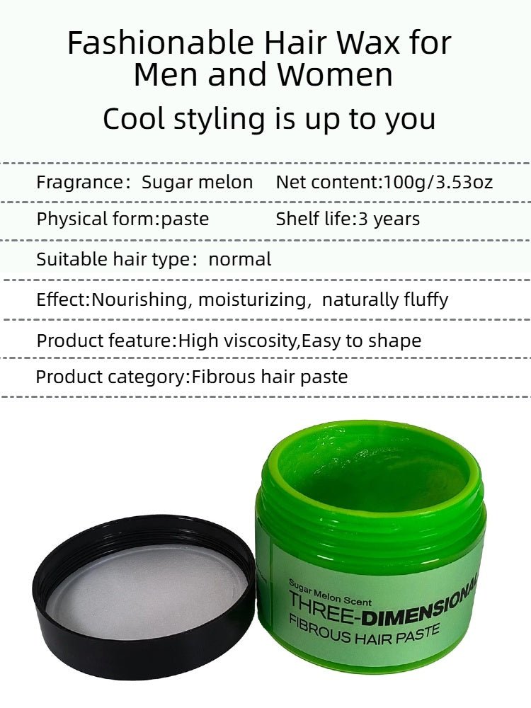 Unisex Fluffy Styling Hair Gel – Three-Dimensional Hair Wax Paste for Men & Women, Long-lasting Hold - DonoHome