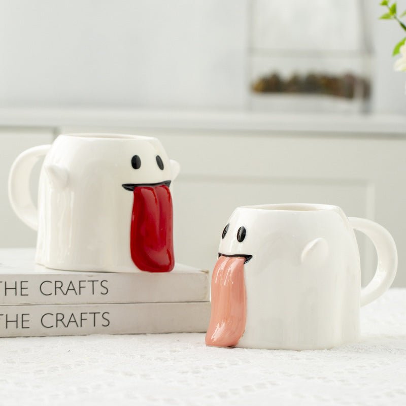 Creative Halloween Ghost Mug – 3D Ceramic Coffee Cup with Cute Design