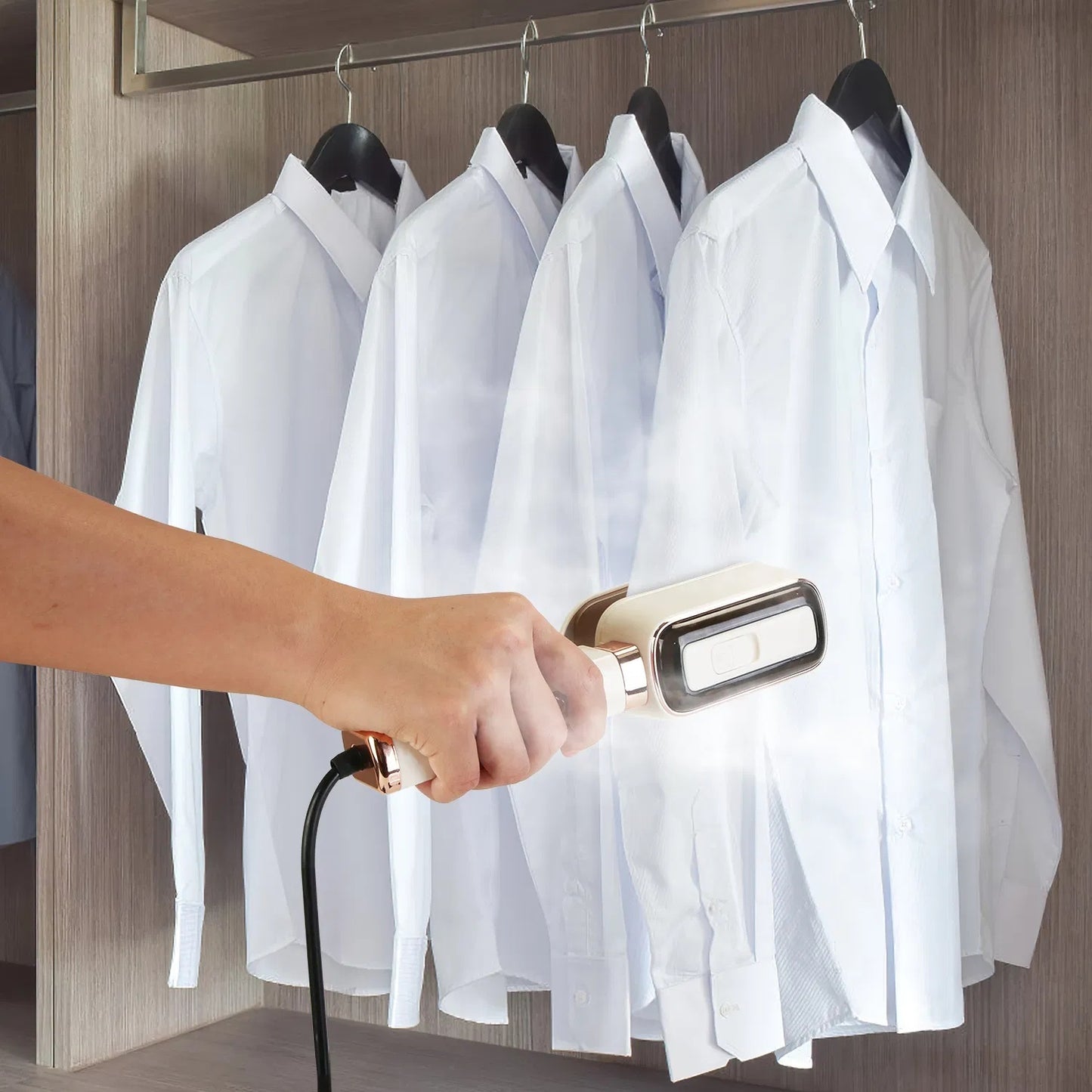 Portable 3-in-1 Steam Iron Press and Travel Garment Steamer, Handheld Clothes Wrinkle Remover with Flip Head, 1000W Fast Heating