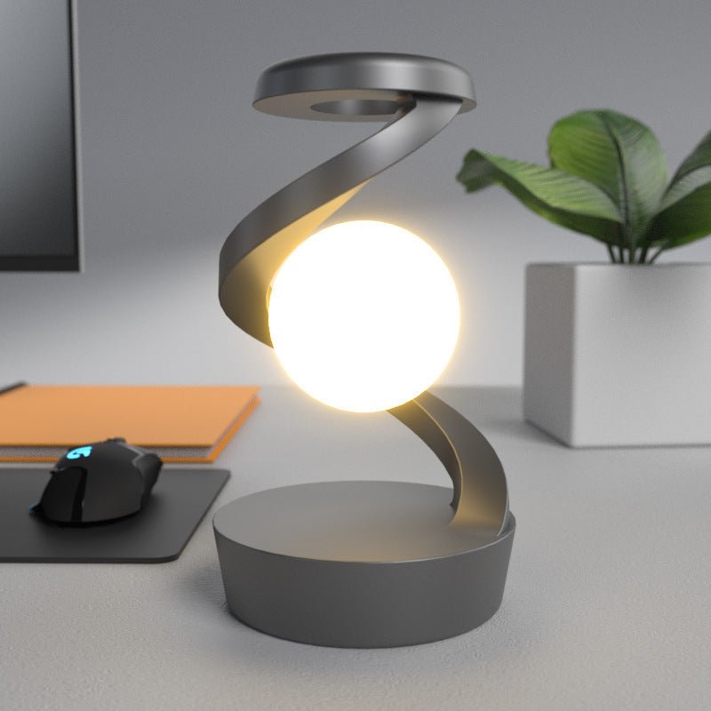 Rotating Moon Desk Lamp, Wireless Phone Charger with Sensor Control