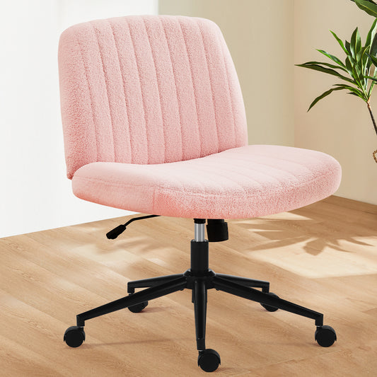 Armless Swivel Task Chair with Adjustable Height and Replaceable Wheels - DonoHome