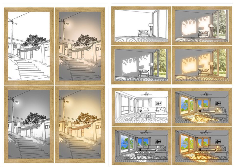 Creative LED Light Painting, Dimmable Decorative Wall Picture with USB Power