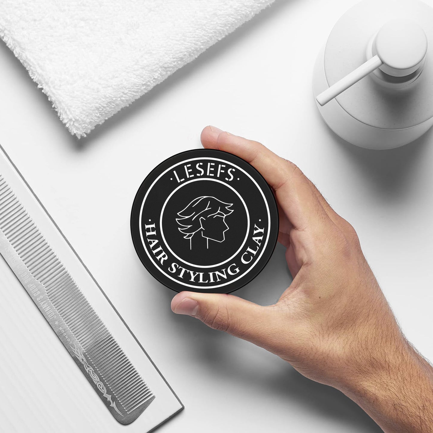 Men’s 60g Styling Hair Gel – Portable Long-lasting Hold, Non-greasy, Easy Wash