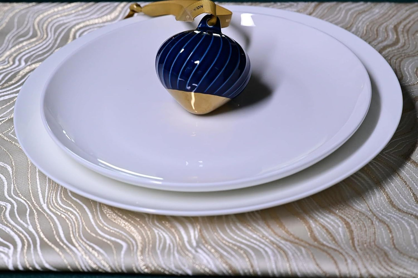Jasmine Bone China Dinnerware Set – 16-Piece Service for 4 (Microwave & Dishwasher Safe, White)