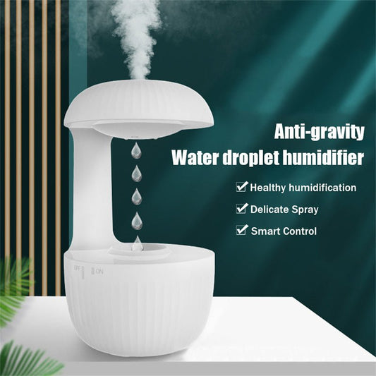 Anti-Gravity Humidifier with Levitating Water Drops, Silent Cool Mist Maker