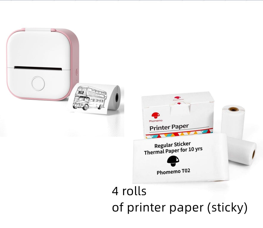 [Mint Pocket Printer] Portable Mini Thermal Label Printer Bluetooth Photo Printer