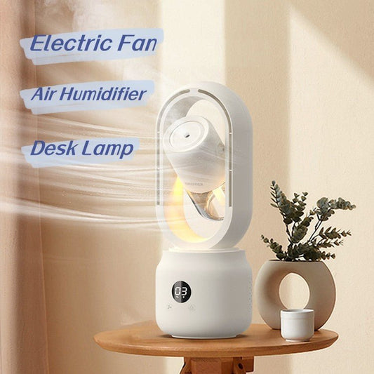 Portable Bladeless Mist Fan, USB Rechargeable Air Humidifier
