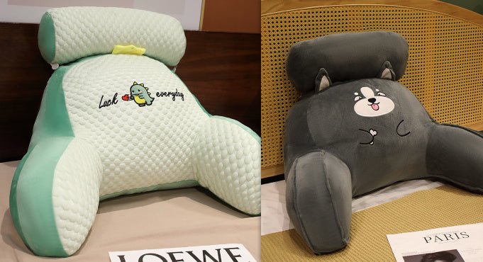 Large Fluffy Reading Cushion – Soft Bedside Backrest & Lumbar Support Pillow for Sofa, Bed & Office Chair