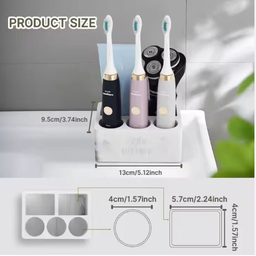 Toothpaste & Toothbrush Holder – Bathroom Counter Organizer for Electric Toothbrushes