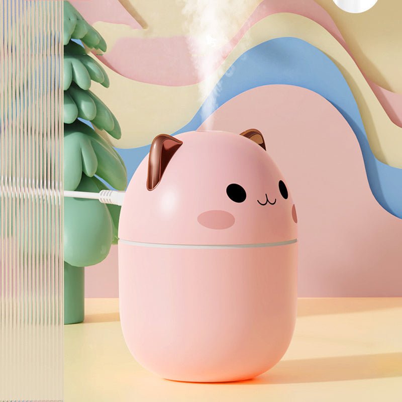 Cute Cat USB Air Humidifier & Aroma Diffuser with LED Light for Home & Car